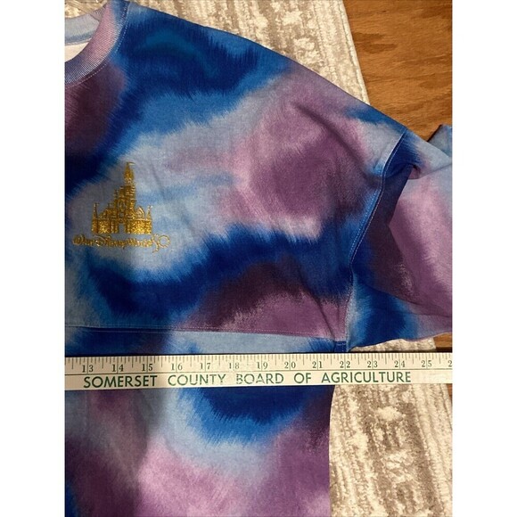 Walt Disney World Spirit Jersey Sweater Women Medium Tie Dye Mickey Mouse 50 Ann - Picture 13 of 15